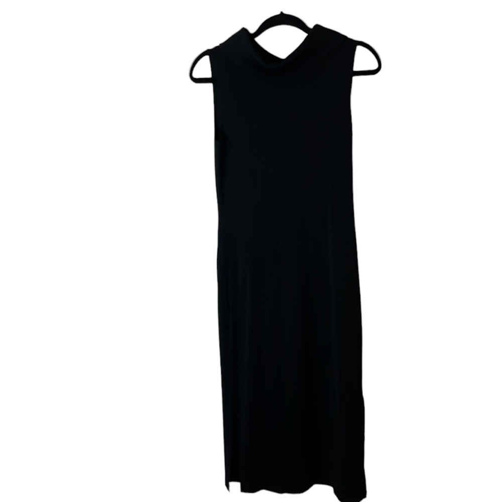 Black Dress, Wide Turtleneck, M